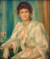 Portret młodej kobiety w bieli