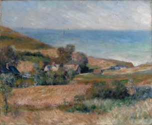 Widok na wybrzeże w pobliżu Wargemont w Normandii, 1880