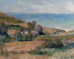 Widok na wybrzeże w pobliżu Wargemont w Normandii, 1880 r.
