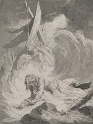 Lazarille po powrocie z Indii rozbił się..., ok. godz. 1717-60.