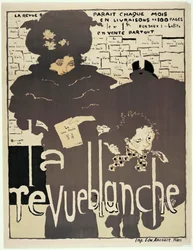 Plakat prasowy "La Revue Blanche". Portret Misi Sert (1872-1950) (?). Grafika autorstwa Pierre