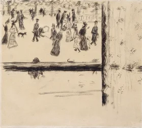 Boulevard des Batignolles, c.1896-8 (pędzel i czarny tusz na papierze)