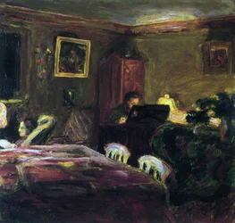 Claude Terrasse przy fortepianie