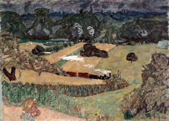 Krajobraz z pociągiem towarowym, 1909.