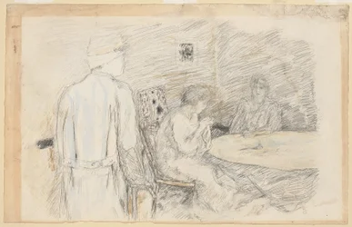 Urlopowicz (ranny w rodzinie) (w/c i ołówek na papierze)