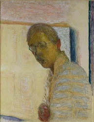 Sam portret artysty, 1930 (ołówek i gwasz na papierze)