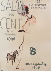 Plakat reklamujący 23. wystawę Salon des Cent, 1896