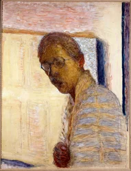 Autoportret - 1930 (gwasz i ołówek na papierze)