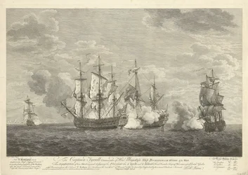 Atak angielskiego statku na trzy francuskie statki u St. Eustatius, 1758