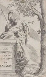 Frontyspis, z Wywiadów z panem Balzakiem Les Entretiens de Feu Monsieur d..., 1660.