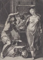 Wulkan wykuwający zbroję Achillesa, 1624-75.