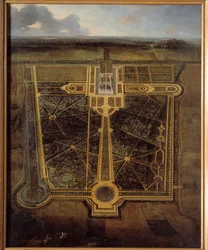 Widok perspektywiczny zamku i parku a la francaise Obraz Pierre Denis Martin (1663-1742) 1711 Rouen, Musee des Beaux Arts