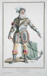 Robert Dudley (1533-88), hrabia Leicester, z dzieła „Recueil des Estampes, représentant les Rangs et les Dignités, suivant le Costume de toutes les Nations existantes”, wydanego w 1780 roku
