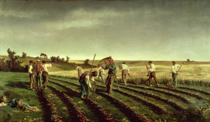 Żniwa Sainfoin w Chambaudouin, 1882