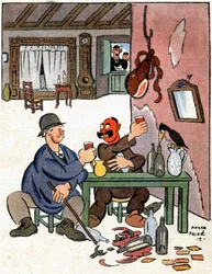 Alkoholicy na wsi, ok. 1922 r. (ilustracja)