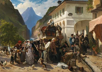 Zwyczaje w Simplon, 1880.