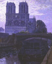 Notre Dame, Paryż (olej na płótnie)