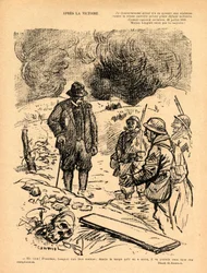 Czerwony śmiech, satyryczny czarno-biały