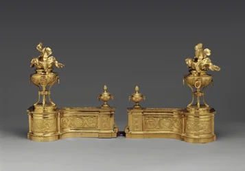 Andirons, ok. 1770-80 (brąz złocony)