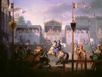 Scena turnieju w XIV wieku, 1812 (szczegóły patrz 89703)