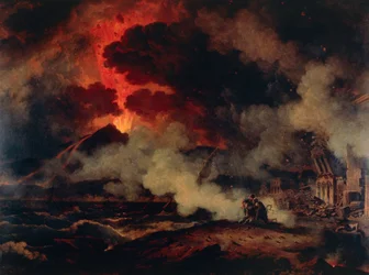 Erupcja Wezuwiusza (olej na płótnie)