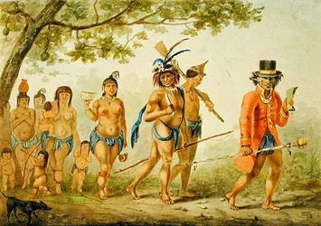 Marsz plemienia, ok. 1839 (akwarela na papierze)