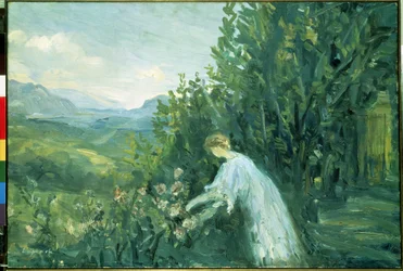 Kobieta w ogrodzie (Lady in the Garden). Obraz Pierre
