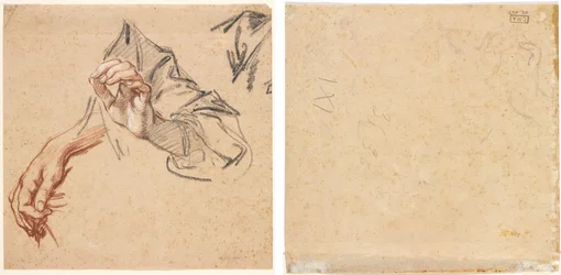 Studium rąk (rekto); Szkic dłoni (verso)