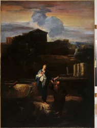 Lot do Egiptu. Obraz Pierre Louis Cretey (Pierre-Louis Cretey