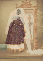 [Hrabina w złotej sukni piki jako Judith], lata 60. XIX wieku.