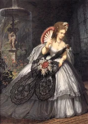 Włochy Virginia Oldoini, hrabina Castiglione, zwana Ritrosetta, zdjęcie Pierre-Louis Pierson, gwasz Aquilin Schad, 1864