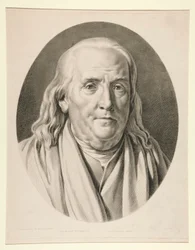 Benjamin Franklin, według rzeźby Jean-Antoine Houdon