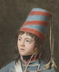 Joseph Bara (1779-1793) - Joseph Bara lub Barra (1780-1793) jest bohaterem Rewolucji Francuskiej, który walczył w Vendee dla Republiki. Grawerowanie przez Pierre Michel Alix (1762-1817)