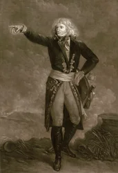 Napoleon Bonaparte jako generał naczelny Armii Włoch (1796-1797) - Grawerowanie autorstwa Pierre Michel (Pierre-Michel) Alix (1762-1817)