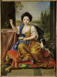 Anne de Bourbon, zwana Mademoiselle de Blois, córka Ludwika XIV i Mlle ... (obraz na płótnie)