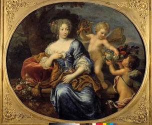 Portret Francoise Athenais (Francoise-Athenais) – Rochechouart Mortemart, markiza de Montespan (lub Madame de Montespan) (1640-1707) Obraz Pierre