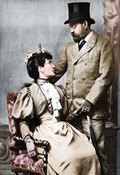 Emile Zola i Jeanne Rozerat, c1890, 1939