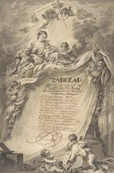 Dyplom dla wolnomularzy z Bordeaux, według François Bouchera, 1766.