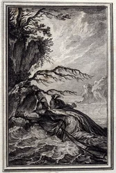 Narzeczona króla Garbe - w „Opowieściach i nowinach wierszem” Jeana La Fontaine. 1776. Ilustracja P.P. Choffarda.