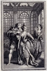 Narzeczona króla Garbe - w „Opowieściach i nowinach wierszem” Jeana La Fontaine. 1776. Ilustracja P.P. Choffarda.