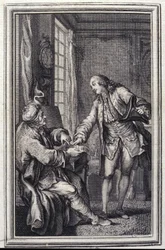 Les confeux indiscrets - w „”Opowieściach i opowiadaniach wierszem”” Jean La Fontaine. 1776. Ilustracja P.P. Choffarda.