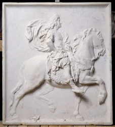 Płaskorzeźba przedstawiająca Ludwika XIV (1638-1715) na koniu (rzeźba)