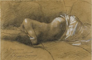 Studium śpiącej kobiety, około 1867