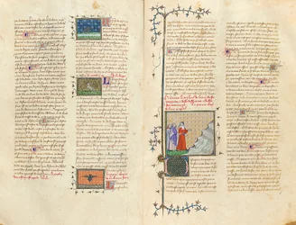 Strona z „Właściwości rzeczy” Bartłomieja Anglika we francuskim tłumaczeniu Jeana Corbechona, c.1390