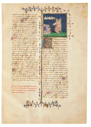 Strona z „Właściwości rzeczy” Bartłomieja Anglika we francuskim tłumaczeniu Jeana Corbechona, c.1390
