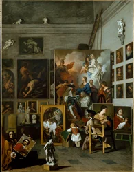 Warsztat artysty (olej na płótnie, ok. 1740)