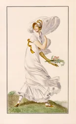Szyfonowa suknia promenadowa, 1812