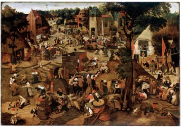 Jarmark z przedstawieniem teatralnym, ok. 1580-1630