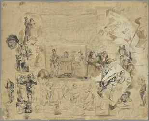 karykatury Wspomnienia miłej godziny, dedykowane mojemu przyjacielowi Klaasowi (tytuł na obiekcie)