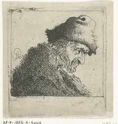 Portret starca w futrzanym kapeluszu
